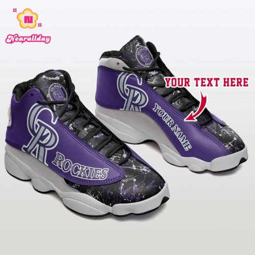 MLB Colorado Rockies Custom Name Air Jordan 13 Shoes V1- Unisex Shoes Gift