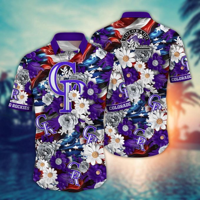 MLB Colorado Rockies Hawaii Shirt: Celebrate Independence Day in Style!