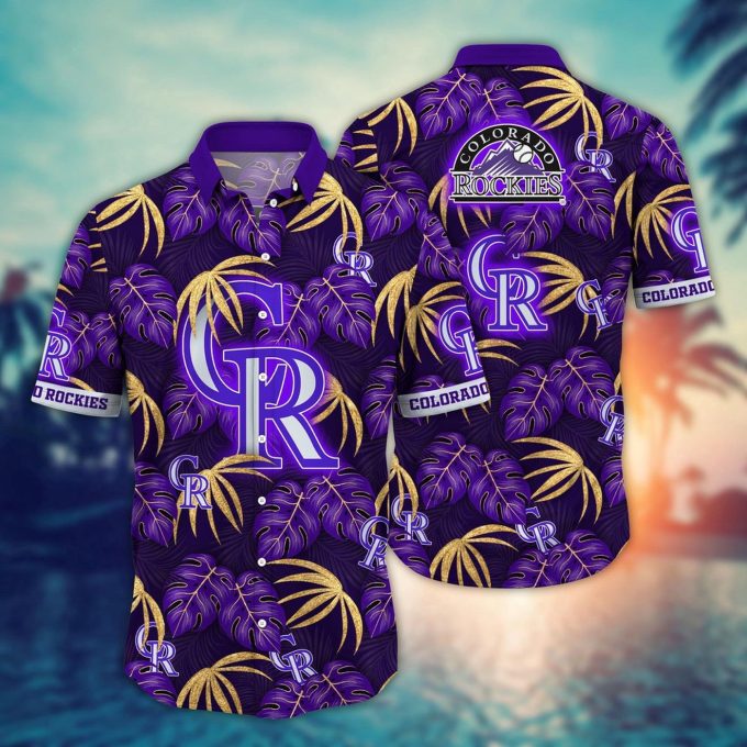 MLB Colorado Rockies Hawaiian Shirt: Floral Symphony Fan Gift