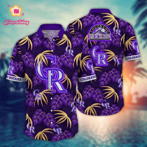 MLB Colorado Rockies Hawaiian Shirt: Floral Symphony for Fans