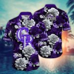 MLB Colorado Rockies Hawaiian Shirt Flower Aloha Style for Fans