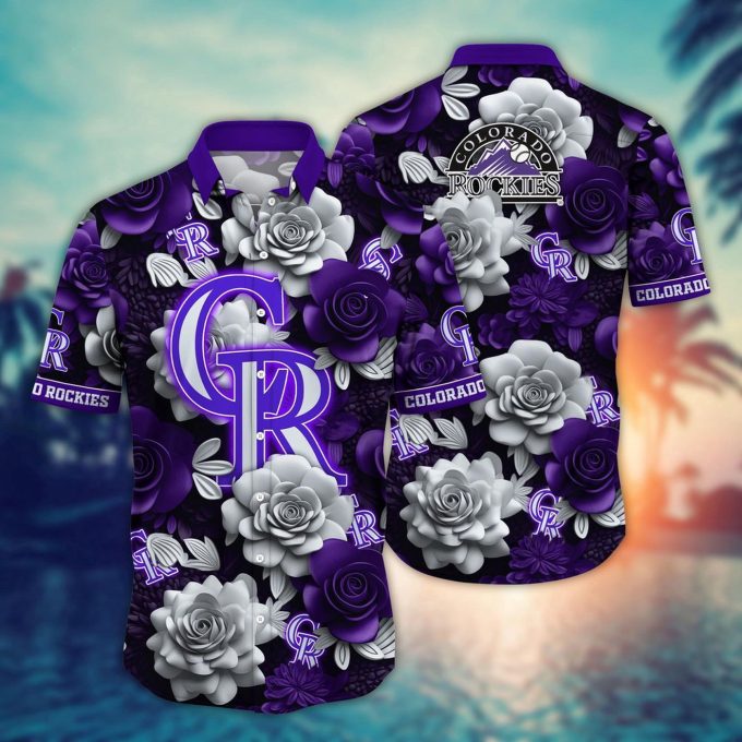 MLB Colorado Rockies Hawaiian Shirt Flower Aloha Style for Fans