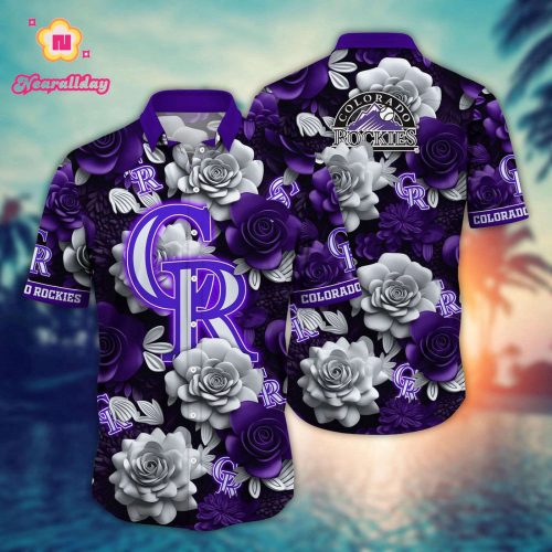 MLB Colorado Rockies Hawaiian Shirt Flower Aloha Style for Fans