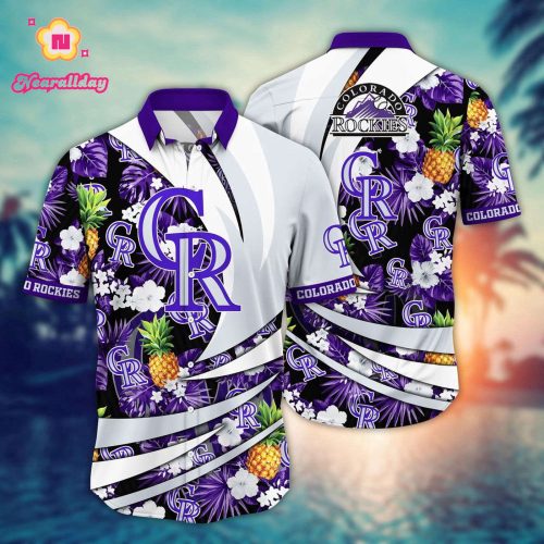 MLB Colorado Rockies Hawaiian Shirt: Flower Bloom Glory for Fans