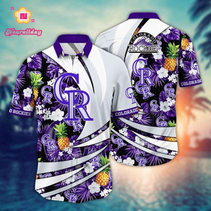 MLB Colorado Rockies Hawaiian Shirt: Flower Bloom Glory for Fans