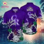 Colorado Rockies Hawaiian Shirt: Tropical Trees & Flowers – MLB Fan Gear