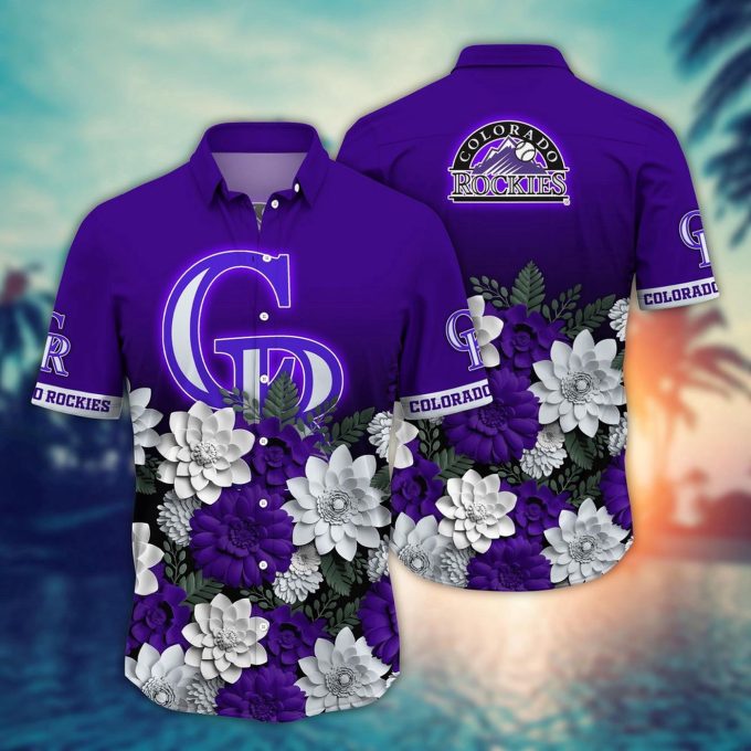 MLB Colorado Rockies Hawaiian Shirt: Stay Cool in Hawaiian Heatwave for Sport Fans