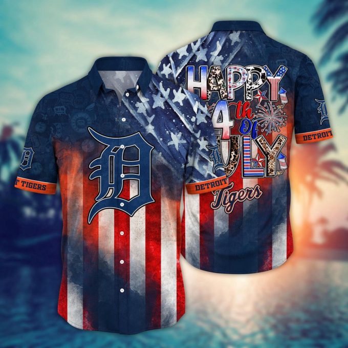 MLB Detroit Tigers Hawaiian Independence Day Shirt – Trendy Top for Cool Fans