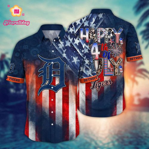 MLB Detroit Tigers Hawaiian Independence Day Shirt - Trendy Top for Cool Fans