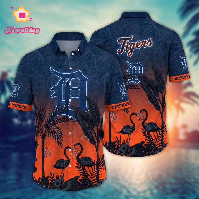 MLB Detroit Tigers Hawaiian Shirt: Sunset Chase Fan Gift