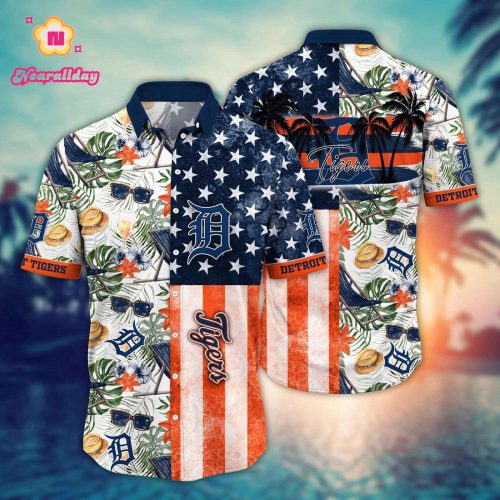 MLB Detroit Tigers Hawaiian Shirt: Official Flower Home Run Threads for Fans