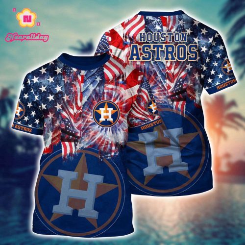 MLB Houston Astros Hawaiian Heatwave 3D T-Shirt – Perfect for Fans!
