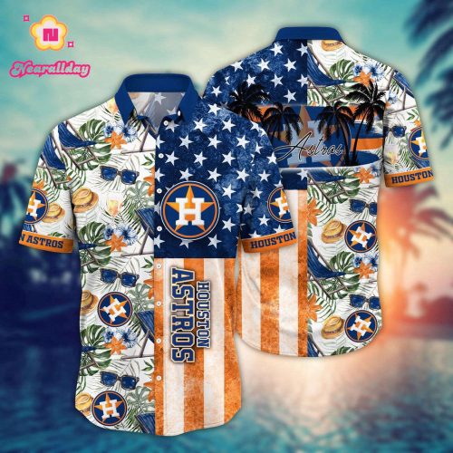 MLB Houston Astros Hawaiian Shirt - Flower Design for Fans Home Run Threads