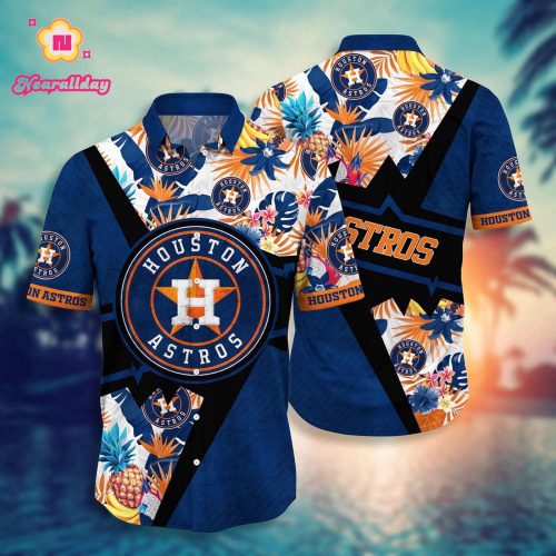MLB Houston Astros Hawaiian Shirt: Swing Into Sunset with Floral Design for Fans