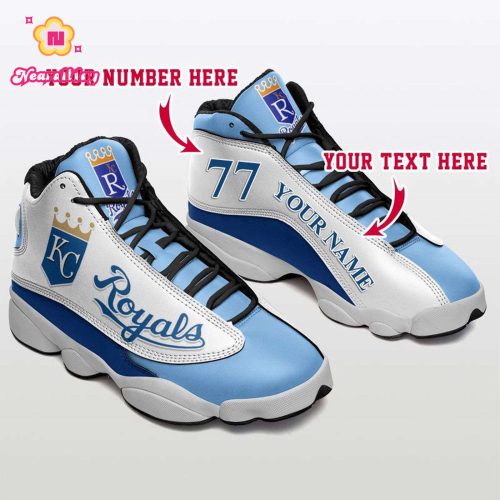 MLB Kansas City Royals Custom Name Number Air Jordan 13 Shoes V2- Unisex Shoes Gift