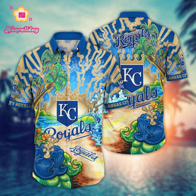 MLB Kansas City Royals Hawaiian Shirt: Diamond Dreamscape for Sports Fans