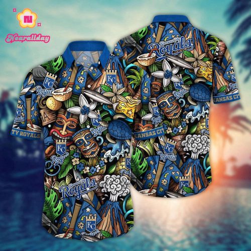 MLB Kansas City Royals Hawaiian Shirt: Make a Style Statement with Flower Strike Design