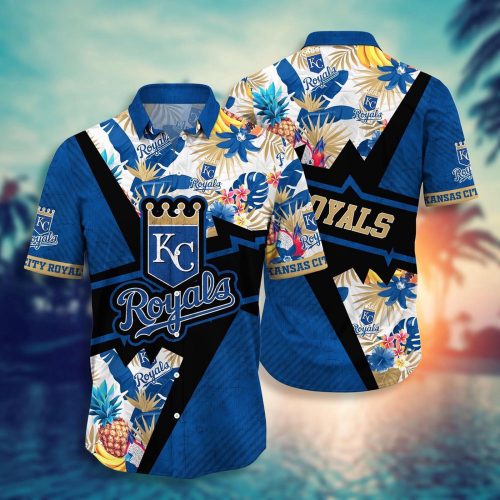 Kansas City Royals Hawaiian Shirt: Swing Into Sunset with Floral Design for Fans