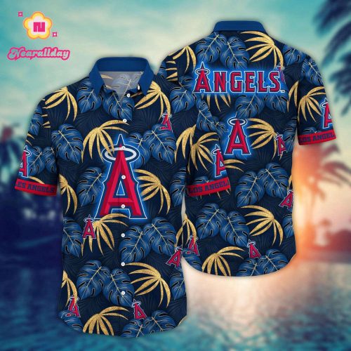 Los Angeles Angels Hawaiian Shirt: Floral Symphony Fan Gift - MLB Merchandise