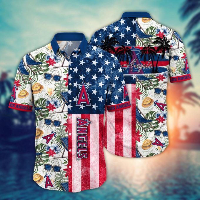 MLB Los Angeles Angels Hawaiian Shirt: Flower Home Run Threads for Fans
