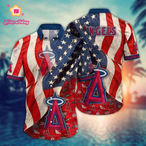 MLB Los Angeles Angels Hawaiian Shirt - Swing into Hawaiian Chic for Fans!