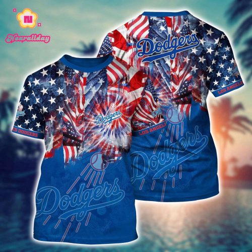 MLB Los Angeles Dodgers Hawaiian Heatwave 3D T-Shirt - Perfect for Sports Fans!