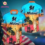 MLB Miami Marlins Hawaii Shirt: Sunrise to Sunset for Stylish Fans