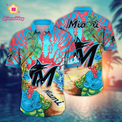 MLB Miami Marlins Hawaiian Shirt: Diamond Dreamscape for Sports Fans