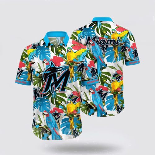 MLB Miami Marlins Hawaiian Shirt: Embrace the Aloha Spirit with Coastal Collection!