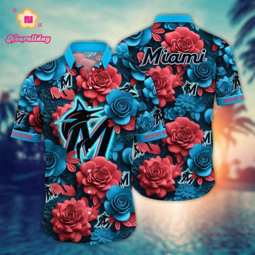 Miami Marlins Hawaiian Shirt: Official MLB Aloha Style for Fans