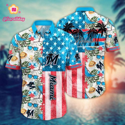 MLB Miami Marlins Hawaiian Shirt: Official Flower Home Run Threads for Fans
