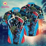 Miami Marlins Hawaiian Shirt: Flower Strike Style for Fans – MLB Pose