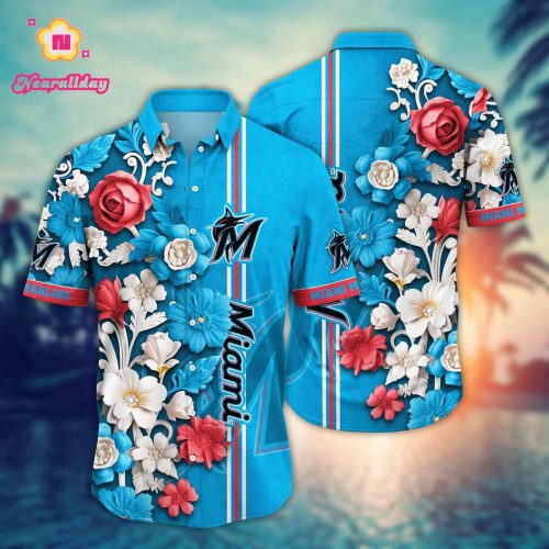 MLB Miami Marlins Hawaiian Shirt: Luau League Looks for Sport Fans