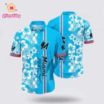 MLB Miami Marlins Hawaiian Shirt: Trendy Coastal Collection for Fans Sunny Fashion Shine