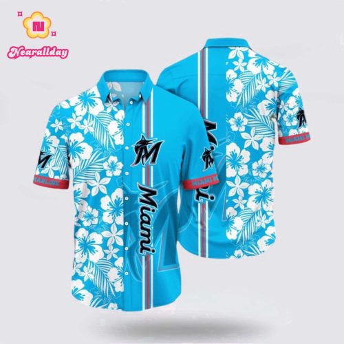 MLB Miami Marlins Hawaiian Shirt: Trendy Coastal Collection for Fans Sunny Fashion Shine