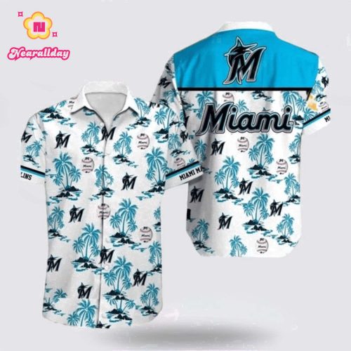 MLB Miami Marlins Hawaiian Shirt: Tropical Elegance for Fans