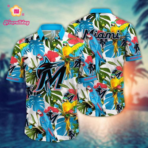 MLB Miami Marlins Hawaiian Shirt: Victory In Bloom Gift for Fans