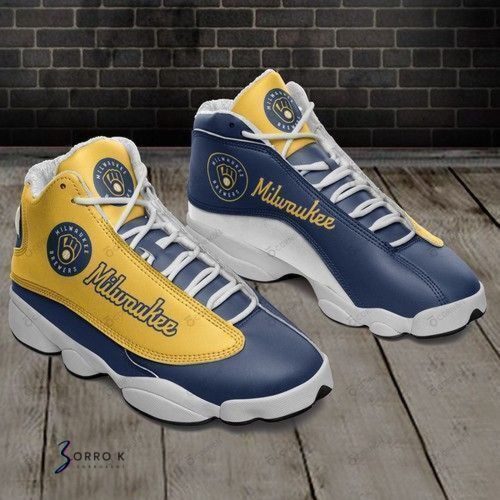 MLB Milwaukee Brewers Air Jordan 13 Shoes V2- Unisex Shoes Gift