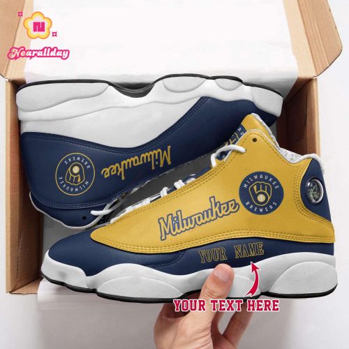MLB Milwaukee Brewers Custom Name Air Jordan 13 Shoes V6- Unisex Shoes Gift
