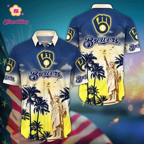 MLB Milwaukee Brewers Hawaii Shirt: Sunrise to Sunset for Cool Fans