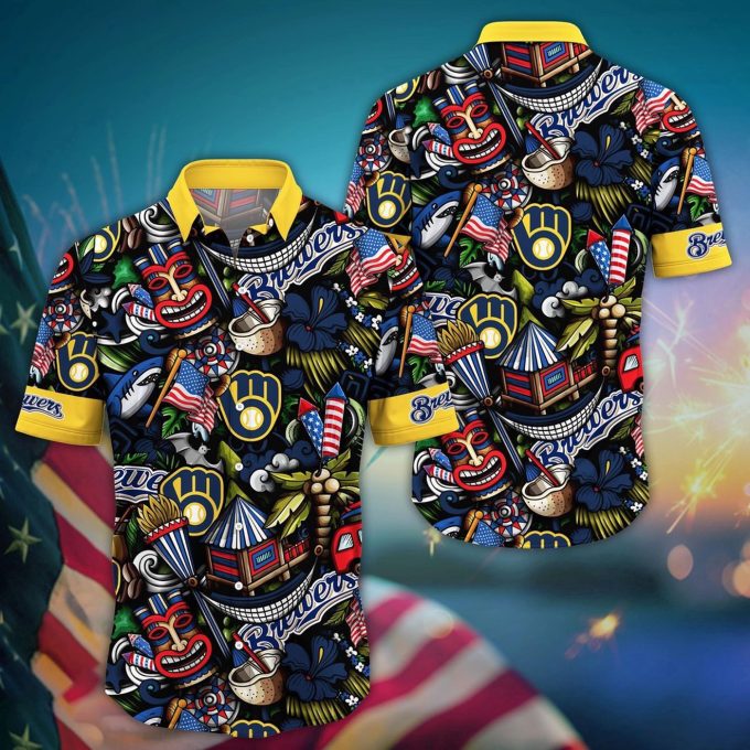Milwaukee Brewers MLB Hawaii Shirt: Vibrant Aloha for Cool Fans
