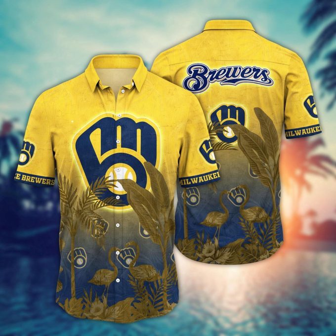MLB Milwaukee Brewers Hawaiian Shirt – Perfect Sunset Gift for Fans