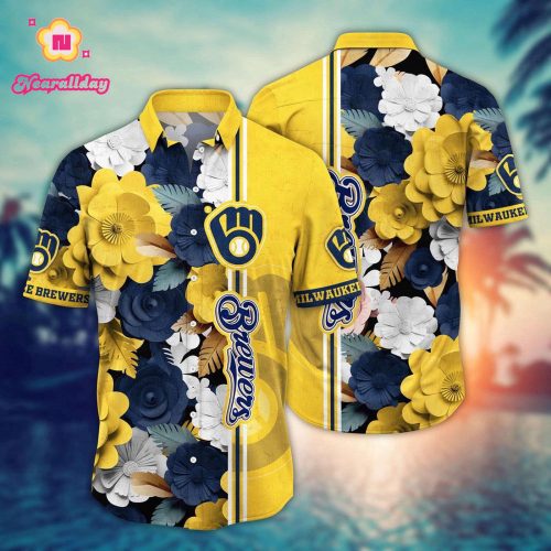 Milwaukee Brewers Hawaiian Shirt: Floral Fashion Frenzy for Sports Fans