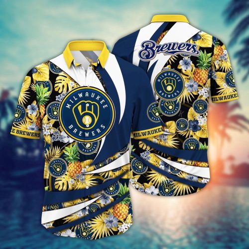 Milwaukee Brewers Hawaiian Shirt: Flower Bloom Glory for Fans