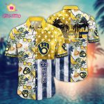 MLB Milwaukee Brewers Hawaiian Shirt: Flower Home Run Fans Gear