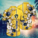 MLB Milwaukee Brewers Hawaiian Shirt – Luau League Look for Sport Fans MLB Milwaukee Brewers Hawaiian Shirt – Luau League Look for Sport Fans
