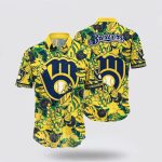 Milwaukee Brewers MLB Hawaiian Shirt Set – Perfect for Fans! Milwaukee Brewers MLB Hawaiian Shirt Set – Perfect for Fans!