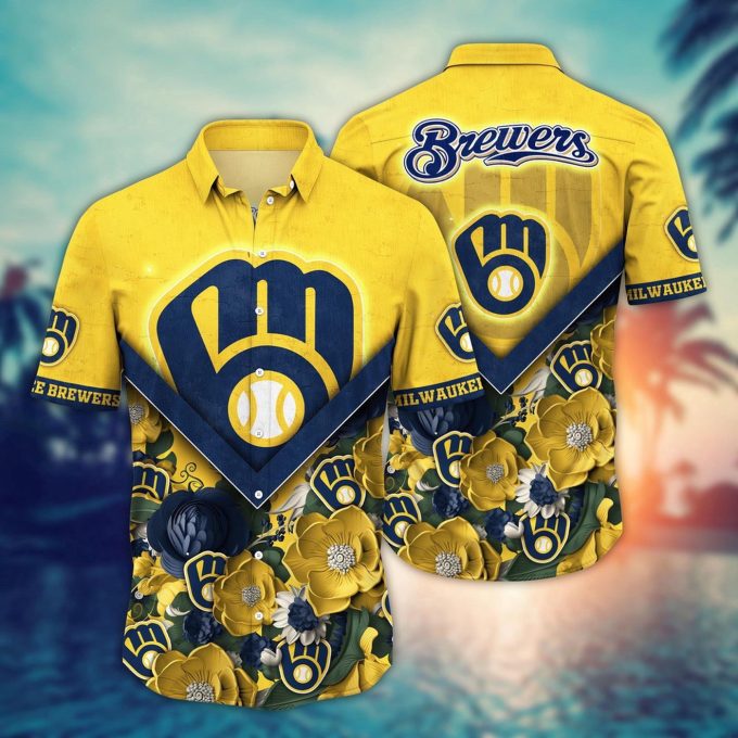 MLB Milwaukee Brewers Hawaiian Shirt: Summer Swing for Sport Fans
