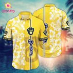 Milwaukee Brewers Hawaiian Shirt: Perfect Summer Wear for Baseball Fans Milwaukee Brewers Hawaiian Shirt: Perfect Summer Wear for Baseball Fans