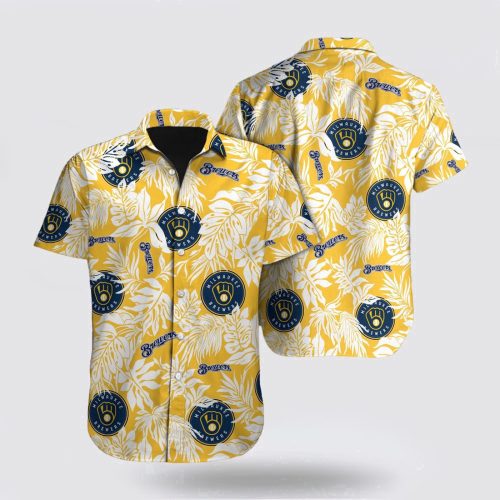 Milwaukee Brewers Hawaiian Shirt: Official MLB Fan Gear with Tropical Pattern